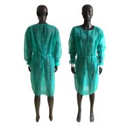 Disposable Hooded Jumpsuit Coverall Surgical Gown Isolation Clothes (White)