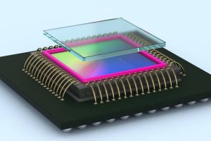 Delo image sensor adhesive CMOS BGA with glass