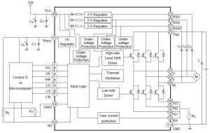 Toshiba TPD4165K 3A 600V bldc motor driver block app