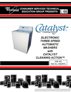 L-66 Whirlpool Catalyst Washer Service Manual