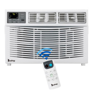 Zimtown 12000BTU 110V Window-Mounted Median Air Conditioner with Temperature Sensing Remote Control